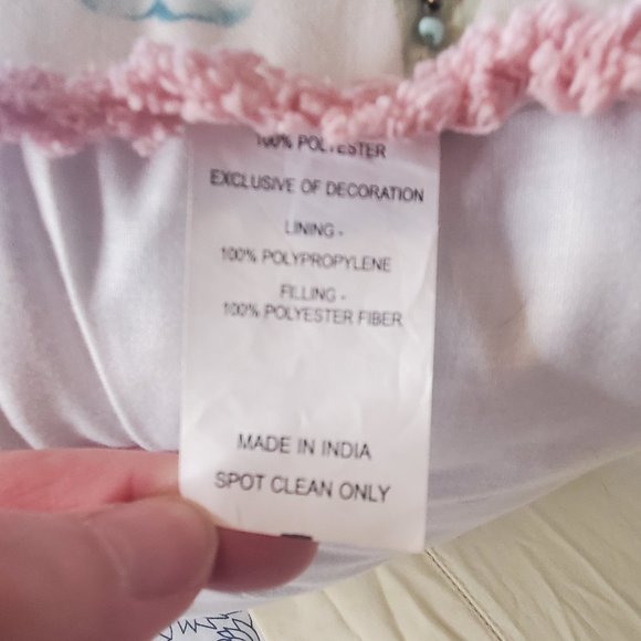 Beaded Floral Decorative Pillow - Picture 4 of 5